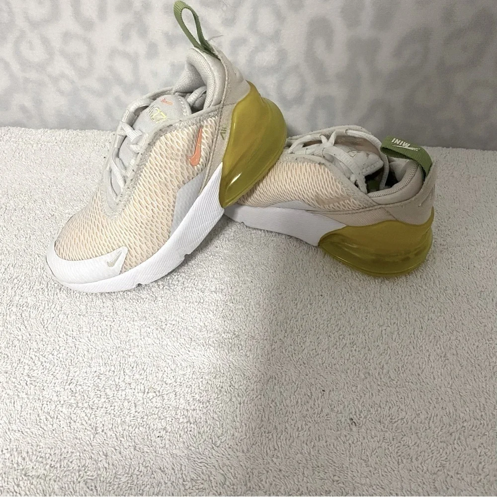 Toddlers Nike Air Max 270 Mini Nike White Crimson Yellow [DV2201-100] Sz 11C